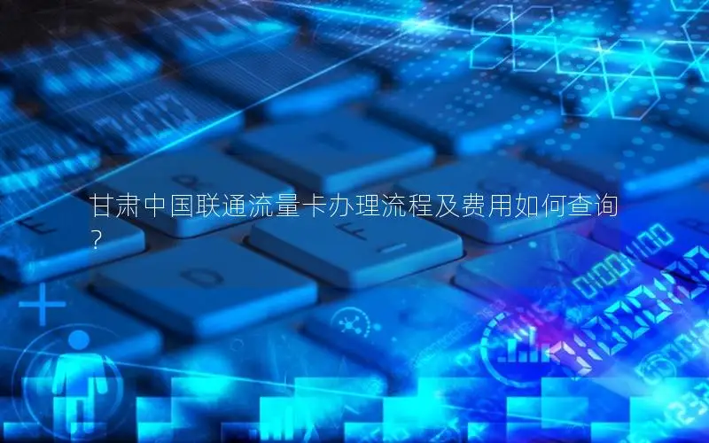甘肃中国联通流量卡办理流程及费用如何查询？