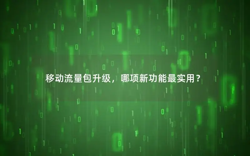 移动流量包升级，哪项新功能最实用？