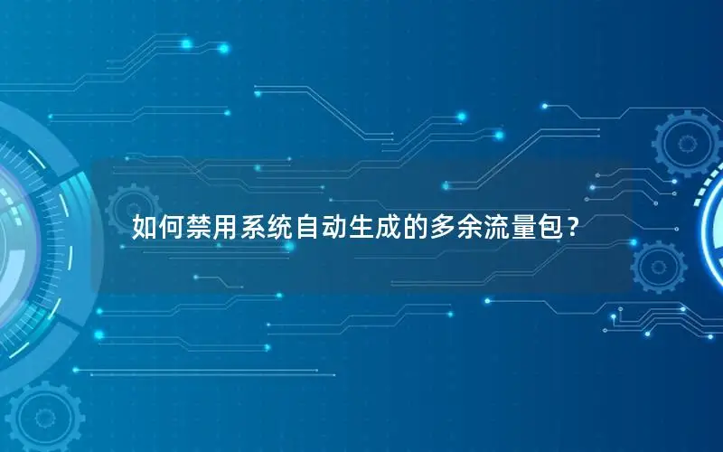 如何禁用系统自动生成的多余流量包？