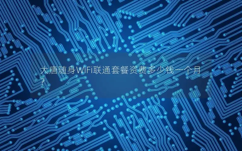 大唐随身WiFi联通套餐资费多少钱一个月？