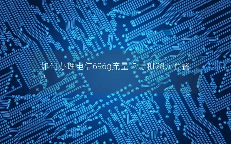 如何办理电信696g流量卡月租28元套餐？
