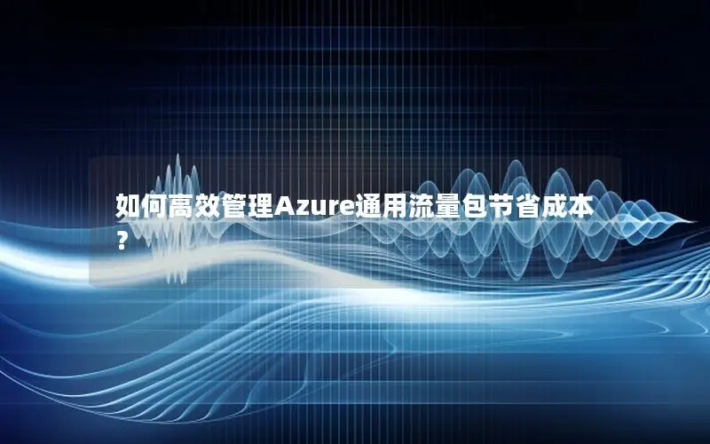 如何高效管理Azure通用流量包节省成本？