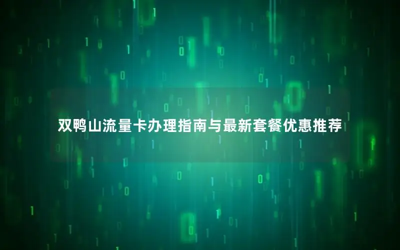 双鸭山流量卡办理指南与最新套餐优惠推荐