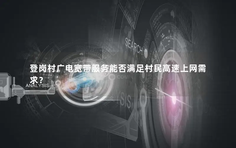 登岗村广电宽带服务能否满足村民高速上网需求？