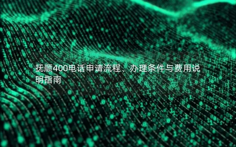 抚顺400电话申请流程、办理条件与费用说明指南
