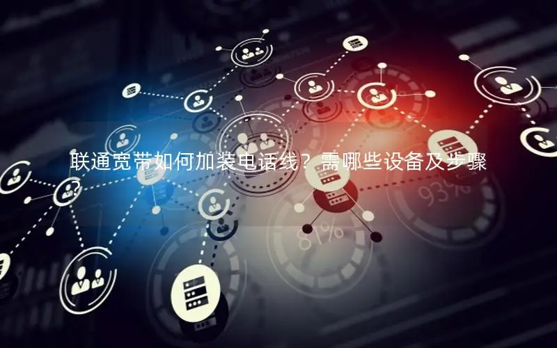 联通宽带如何加装电话线？需哪些设备及步骤？