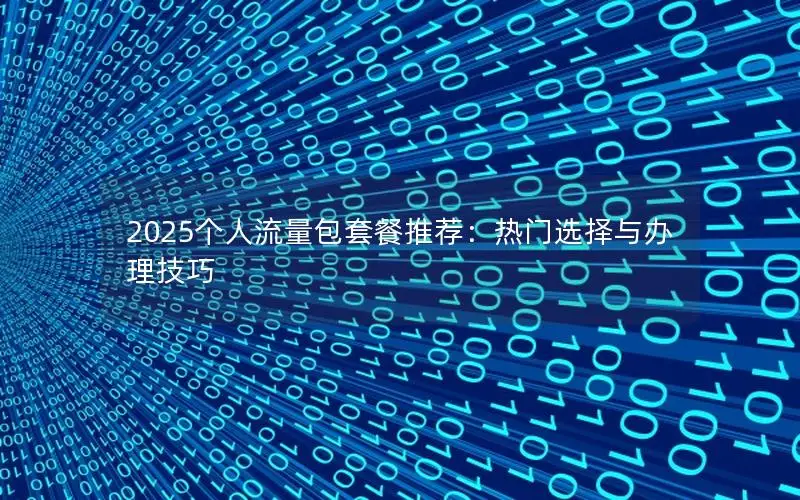 2025个人流量包套餐推荐：热门选择与办理技巧