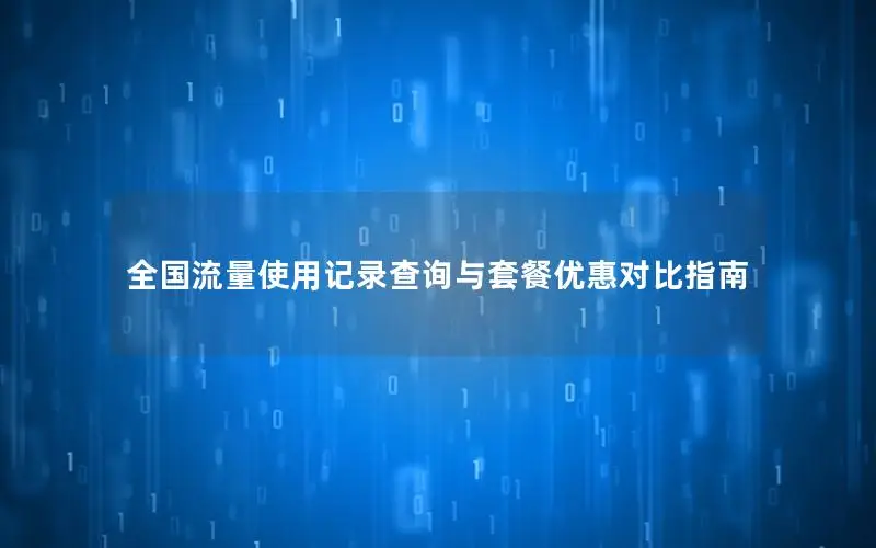 全国流量使用记录查询与套餐优惠对比指南