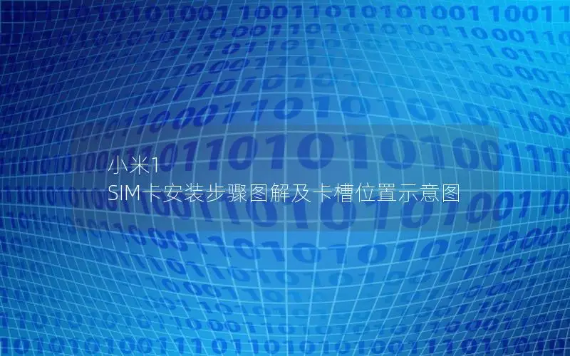 小米1 SIM卡安装步骤图解及卡槽位置示意图