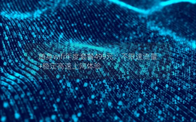 随身wifi年度套餐499元：不限速流量+稳定高速上网体验