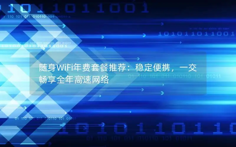 随身WiFi年费套餐推荐：稳定便携，一交畅享全年高速网络
