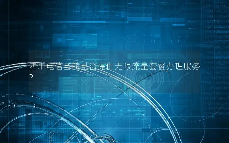 四川电信当前是否提供无限流量套餐办理服务？