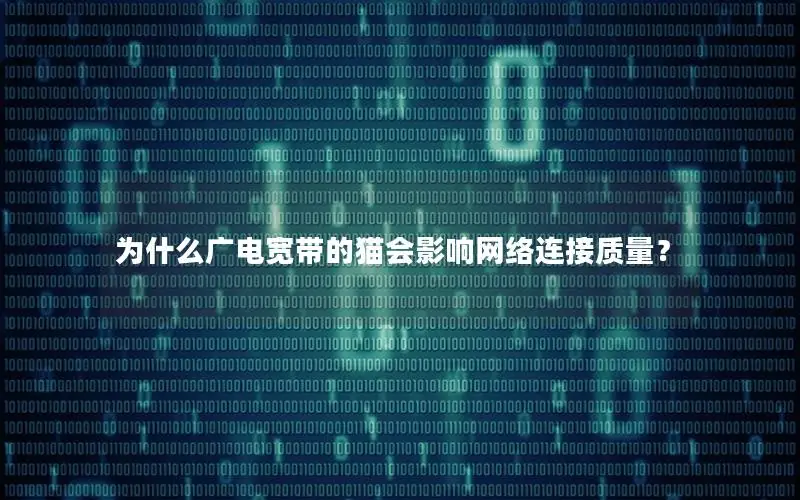 为什么广电宽带的猫会影响网络连接质量？