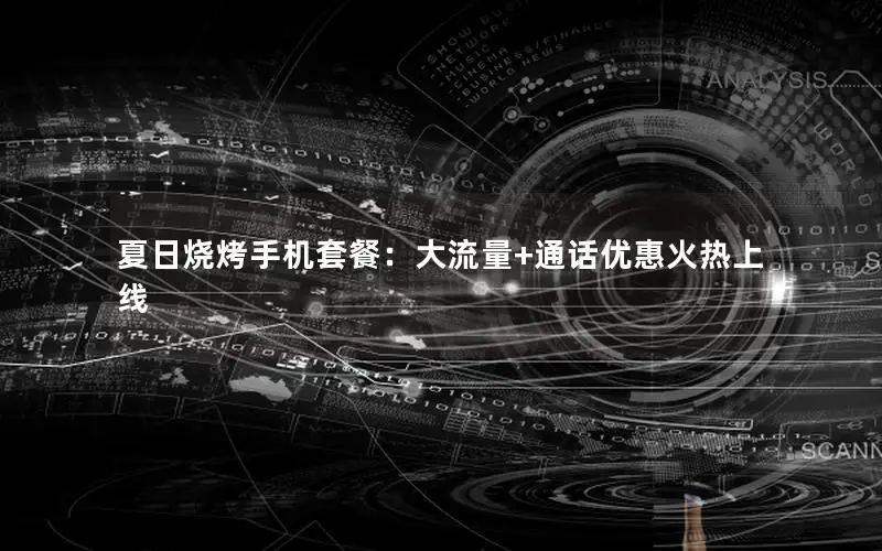 夏日烧烤手机套餐：大流量+通话优惠火热上线