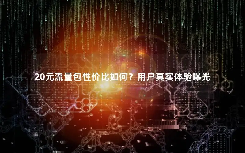 20元流量包性价比如何？用户真实体验曝光