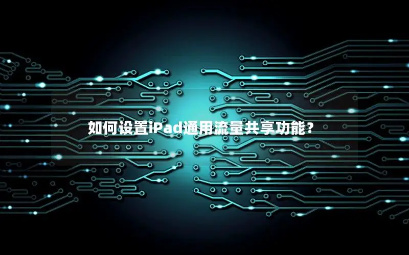 如何设置iPad通用流量共享功能？