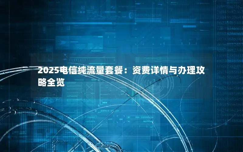 2025电信纯流量套餐：资费详情与办理攻略全览