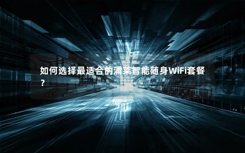 如何选择最适合的浦莱智能随身WiFi套餐？
