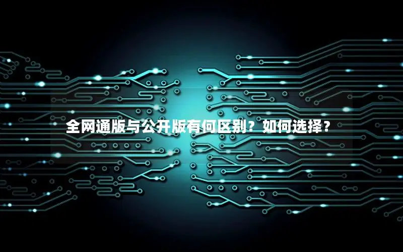 全网通版与公开版有何区别？如何选择？