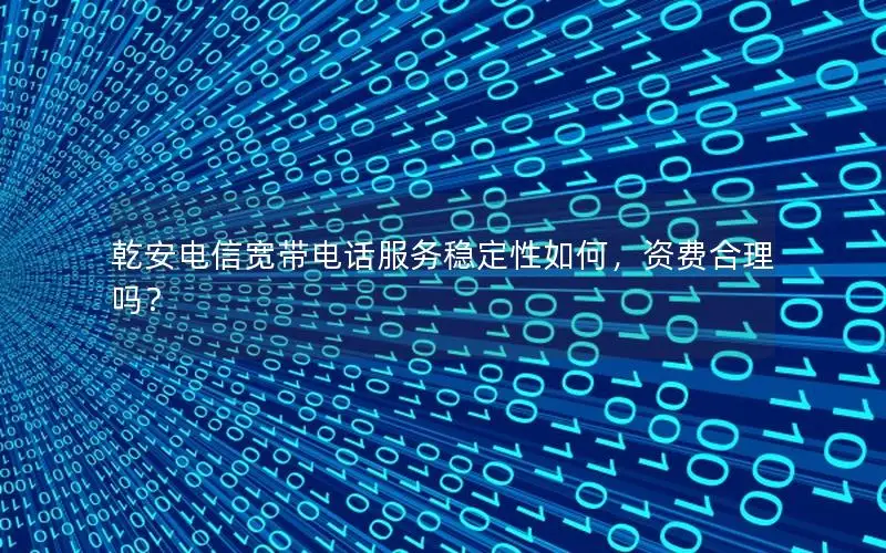 乾安电信宽带电话服务稳定性如何，资费合理吗？