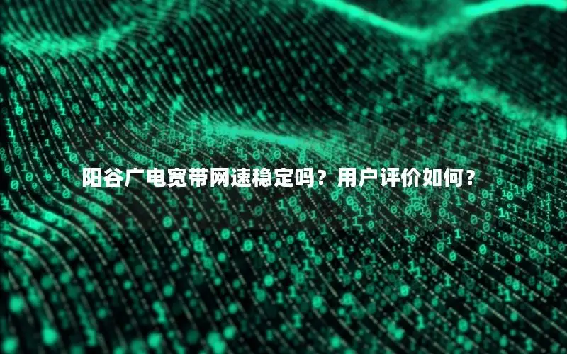 阳谷广电宽带网速稳定吗？用户评价如何？