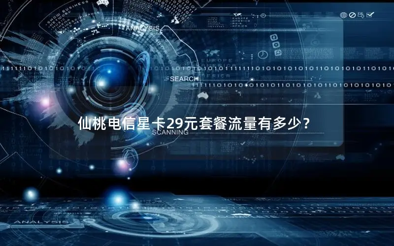 仙桃电信星卡29元套餐流量有多少？