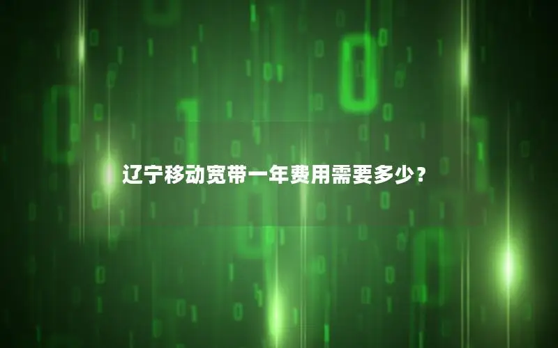 辽宁移动宽带一年费用需要多少？