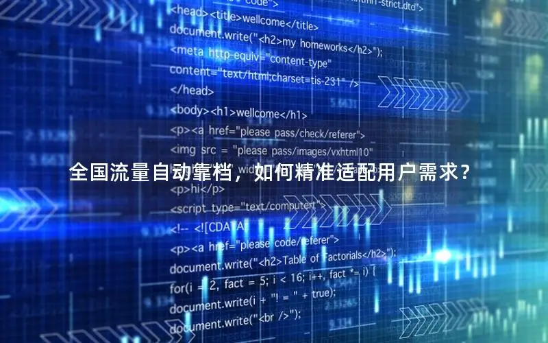 全国流量自动靠档，如何精准适配用户需求？