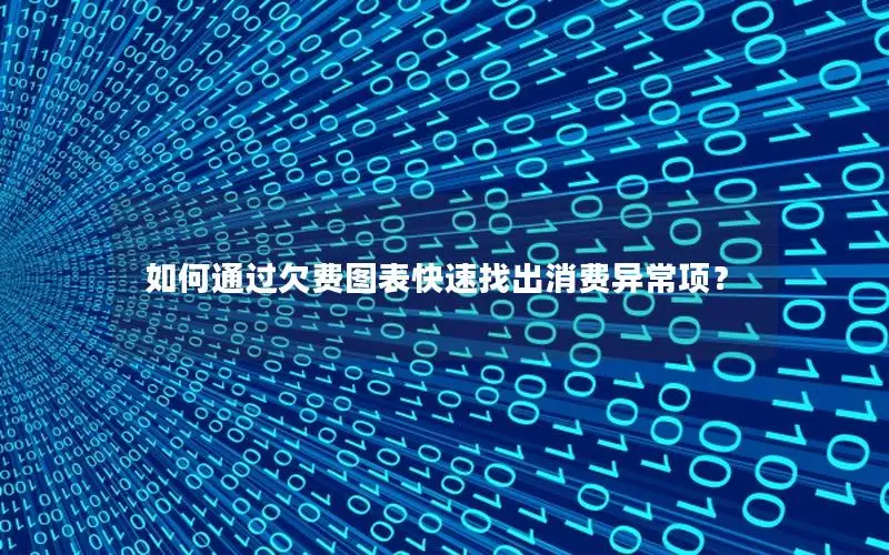 如何通过欠费图表快速找出消费异常项？