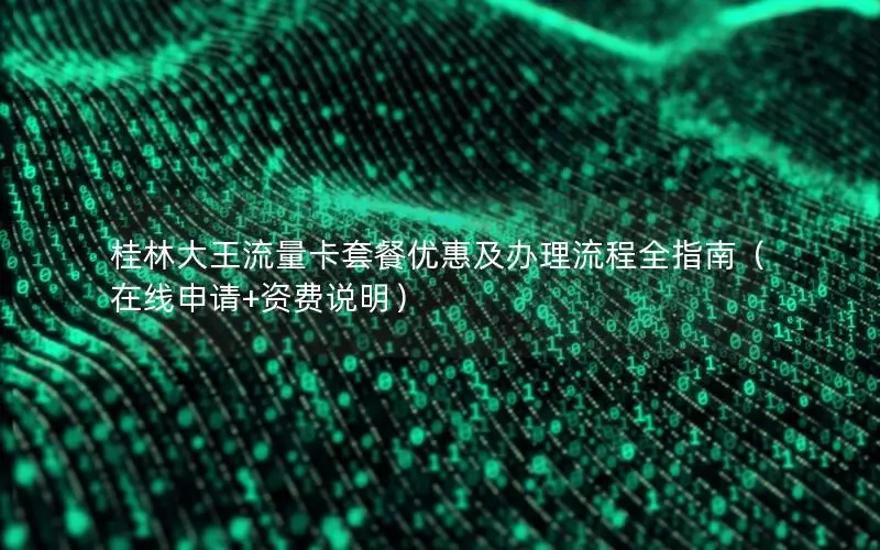 桂林大王流量卡套餐优惠及办理流程全指南（在线申请+资费说明）