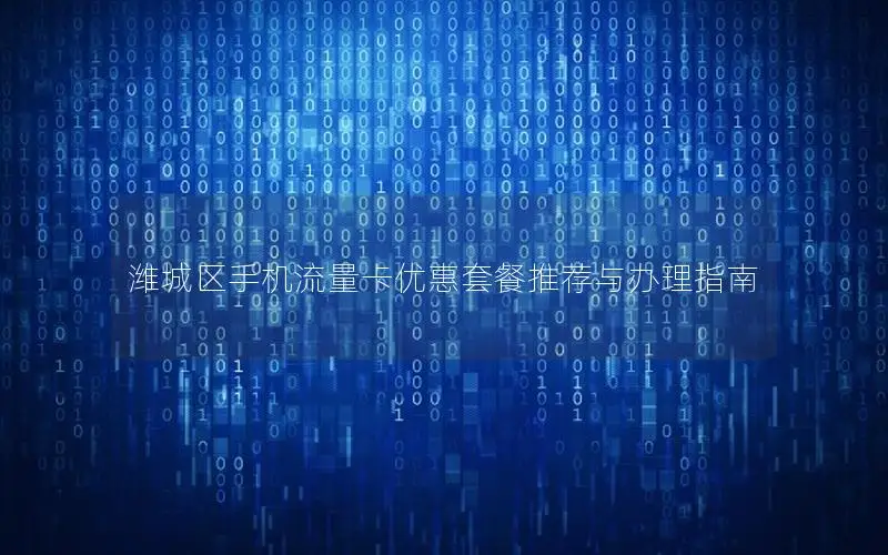 潍城区手机流量卡优惠套餐推荐与办理指南