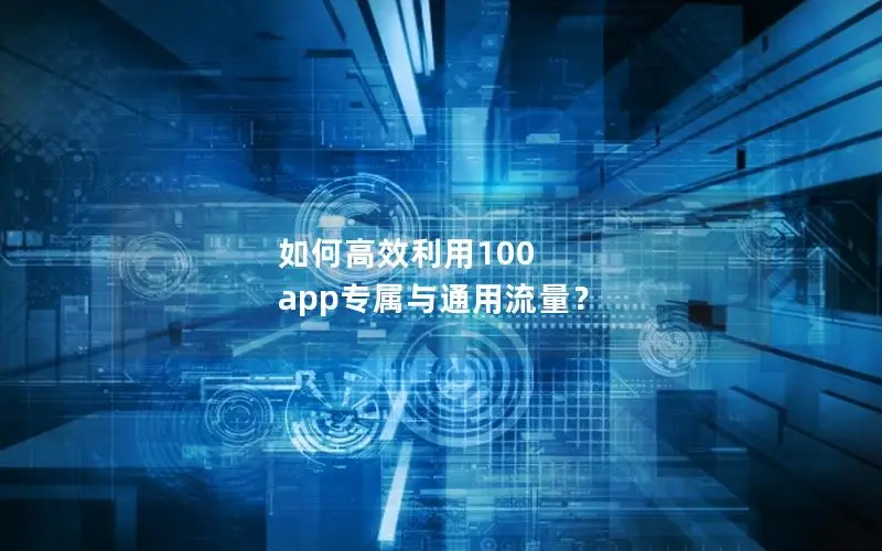 如何高效利用100 app专属与通用流量？