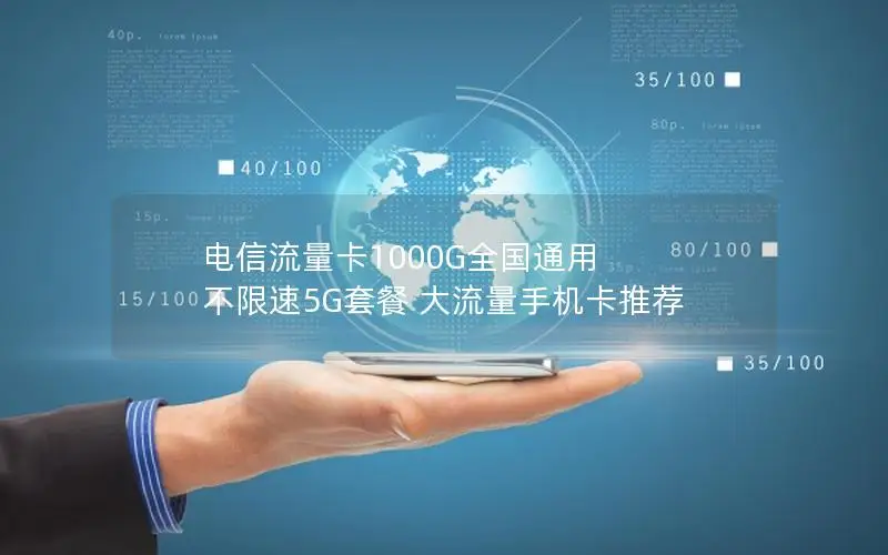 电信流量卡1000G全国通用 不限速5G套餐 大流量手机卡推荐