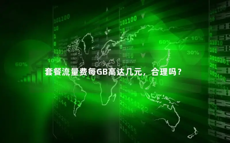 套餐流量费每GB高达几元，合理吗？