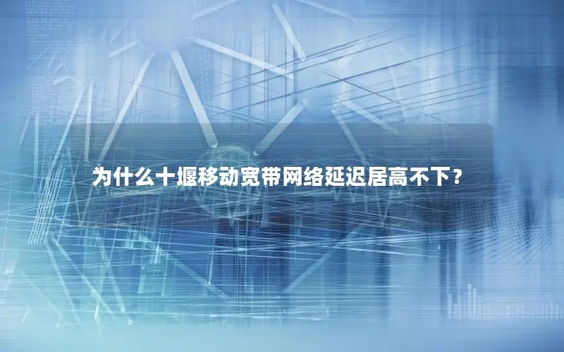 为什么十堰移动宽带网络延迟居高不下？