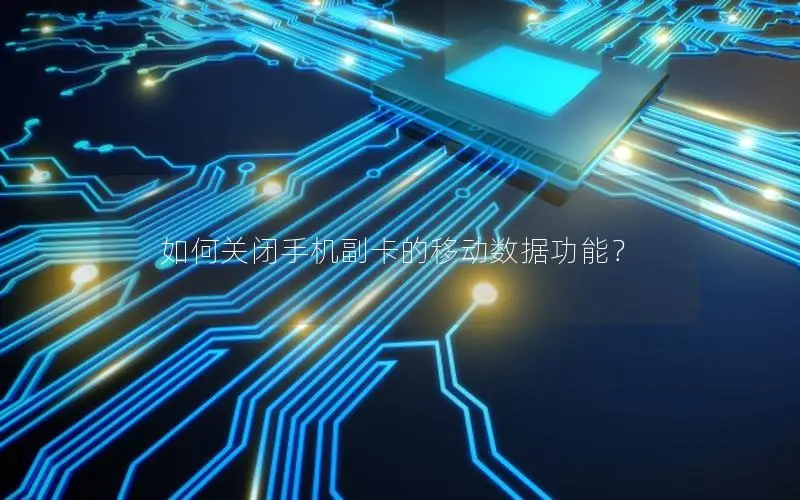 如何关闭手机副卡的移动数据功能？