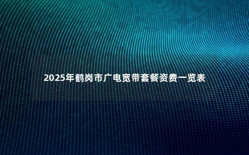 2025年鹤岗市广电宽带套餐资费一览表
