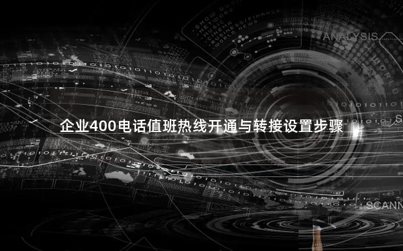 企业400电话值班热线开通与转接设置步骤