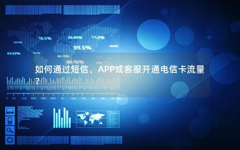 如何通过短信、APP或客服开通电信卡流量？