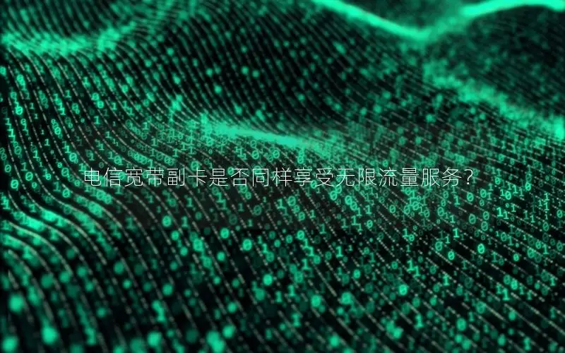 电信宽带副卡是否同样享受无限流量服务？