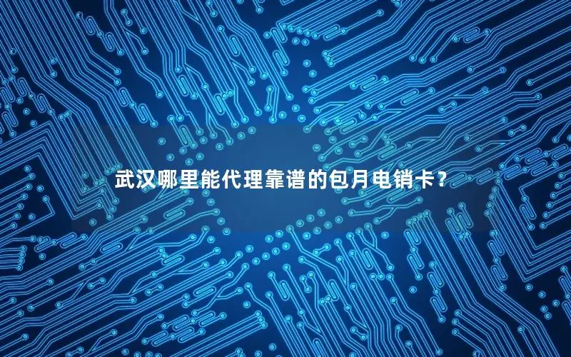 武汉哪里能代理靠谱的包月电销卡？