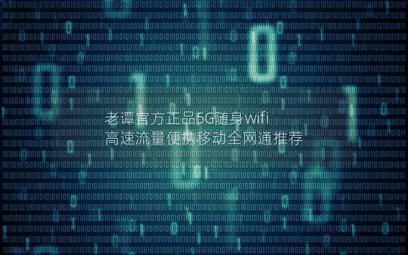 老谭官方正品5G随身wifi 高速流量便携移动全网通推荐