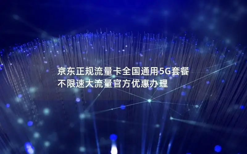 京东正规流量卡全国通用5G套餐 不限速大流量官方优惠办理