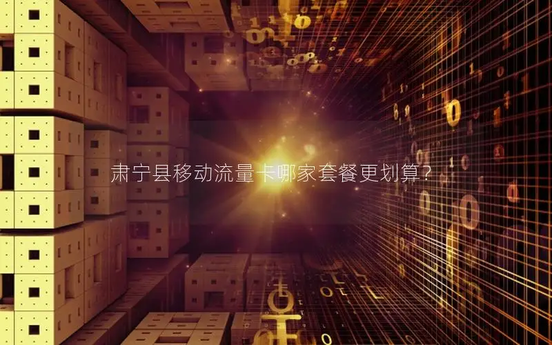 肃宁县移动流量卡哪家套餐更划算？