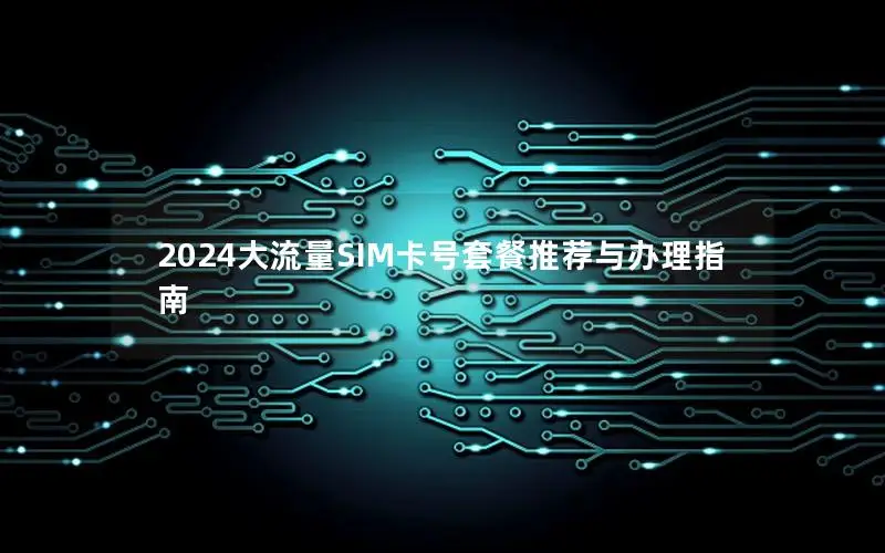 2024大流量SIM卡号套餐推荐与办理指南