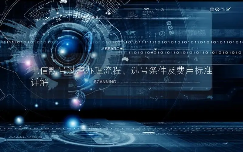 电信靓号过户办理流程、选号条件及费用标准详解