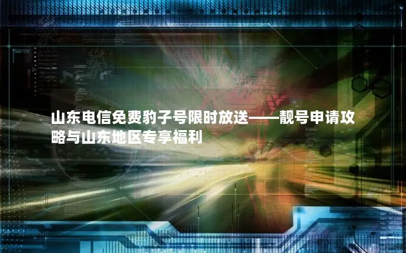 山东电信免费豹子号限时放送——靓号申请攻略与山东地区专享福利