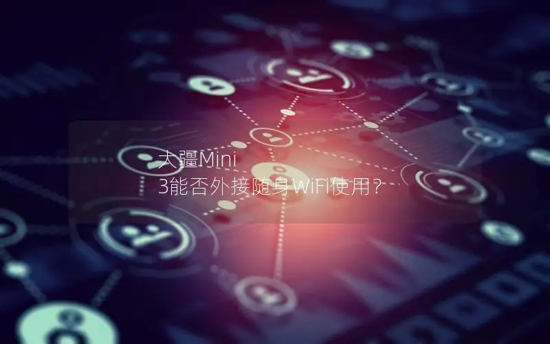 大疆Mini 3能否外接随身WiFi使用？