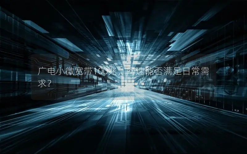 广电小微宽带100兆，网速能否满足日常需求？