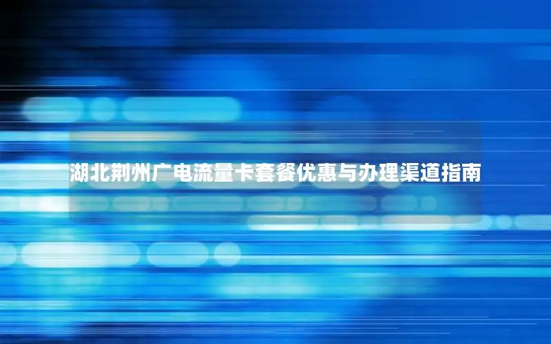 湖北荆州广电流量卡套餐优惠与办理渠道指南